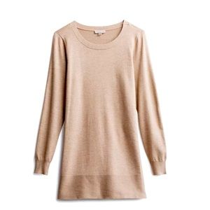 Evolution by Cyrus Side Slit Ribbed Detail Pullover Medium